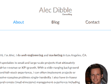 Tablet Screenshot of alecdibble.com